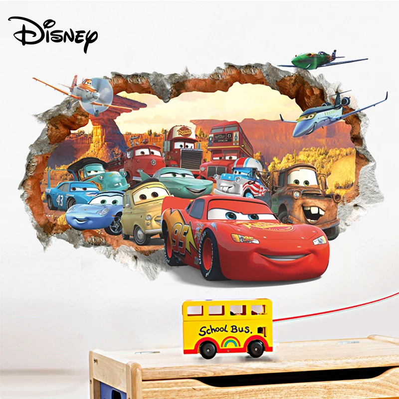 Disney Pixar Тачки Молния Маккуин Наклейки ПВХ Водостойкие Самоклеящиеся Украшения