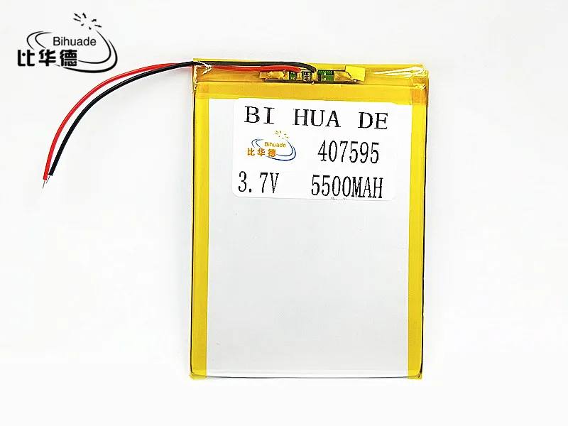 Полимерная литиевая батарея 7,8, 9 дюймов 3,7 V таблетка батарея 5500 mah 407595 каждый бренд планшет общий полимерный литиевый аккумулятор