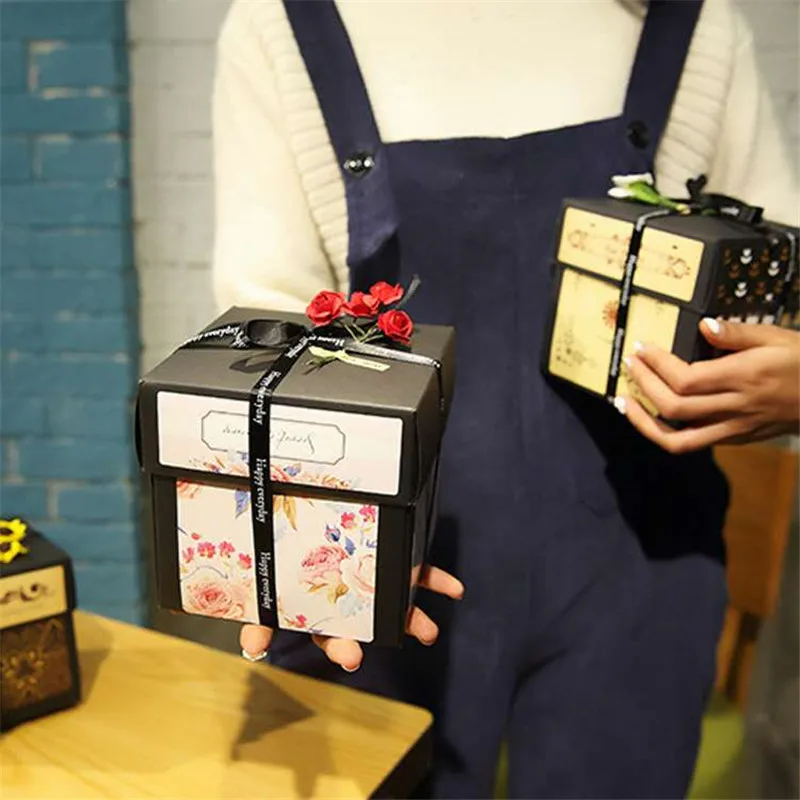 DIY сюрприз любовь взрыв коробка подарок для юбилея скрапбук Фотоальбом на день