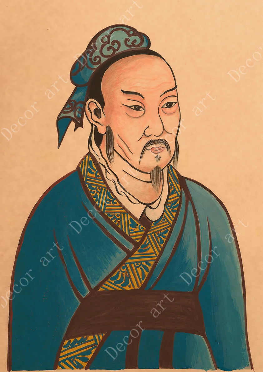 Китайский философ Mencius классический цвет винтажные постеры из крафт-бумаги