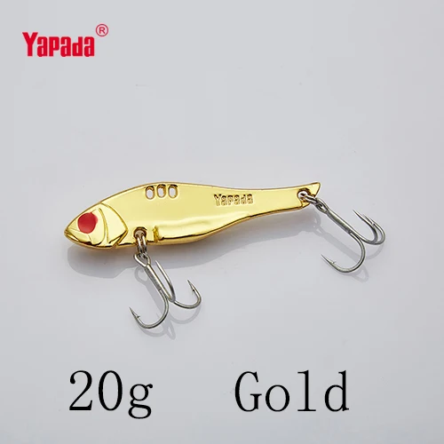 Gold 20g YAPADA VIB 307 длинный нож 10 г/15 г/20 г/25 г тройной крючок 50 мм/57 мм/65 мм/68 мм Металл VIB разноцветные рыболовные приманки - Цвет: Gold 20g