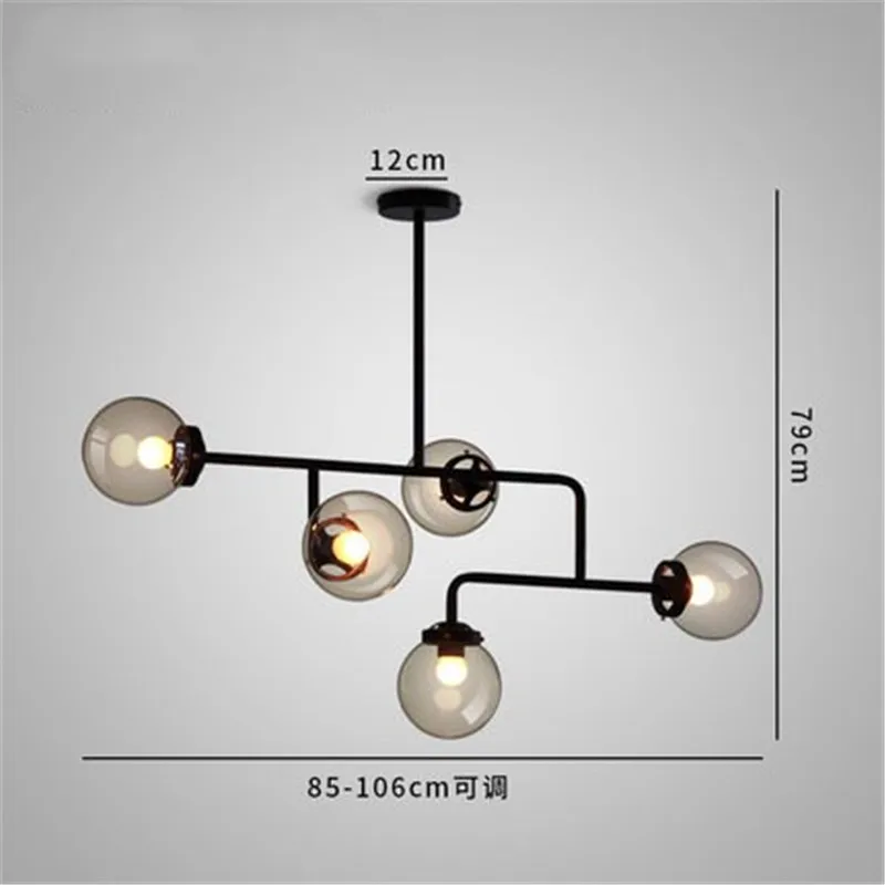 

Nordic Retro Glass Molecular Pendant Light Creative Bedroom Kitchen Glass Globe Restaurant Living Room Bar Light Fixtures