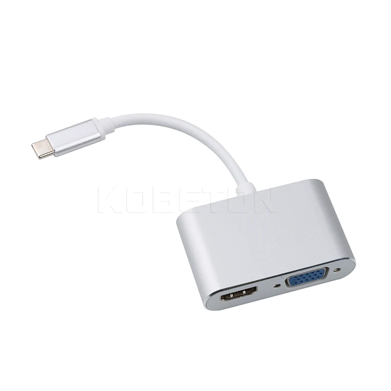 Кабель kebidu Type C-VGA переходник штырь-гнездо USB C адаптер 4K C-HDMI-совместимый конвертер