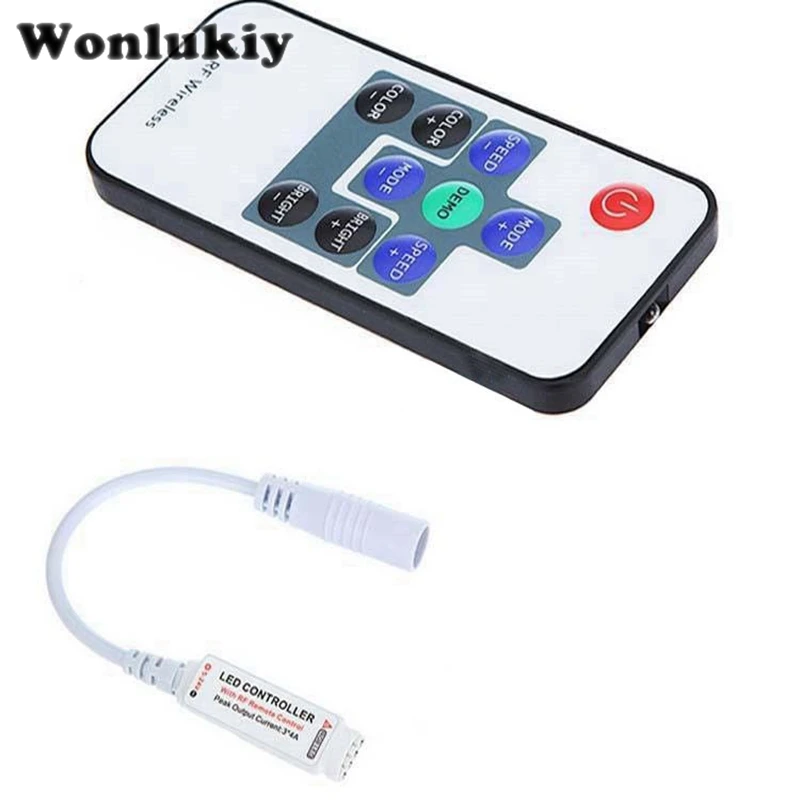 Wonlukiy RF беспроводной пульт дистанционного управления светодиодный диммер для RGB
