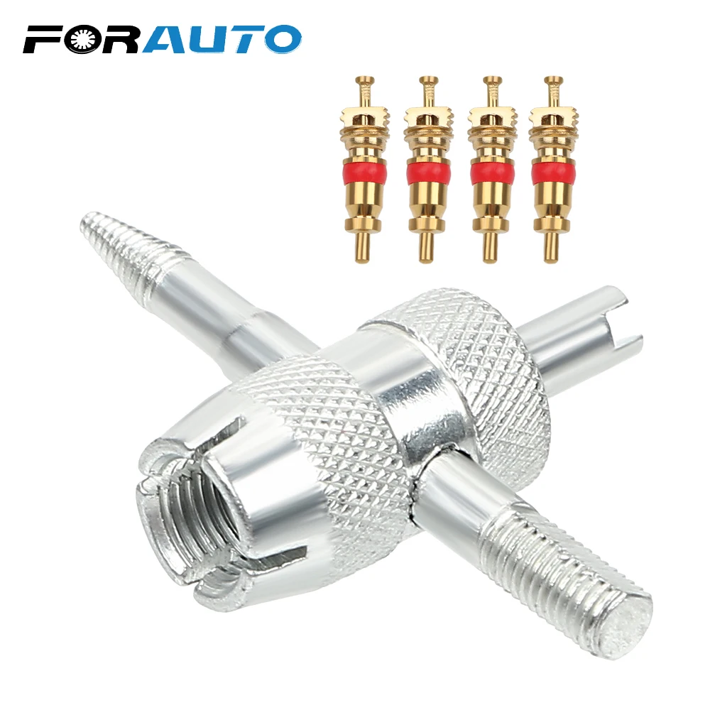 FORAUTO шины инструмент для очистки 4 шт. Медь клапан сердечник клапана стволовая