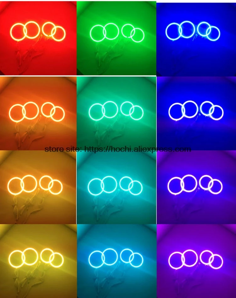 HochiTech RGB многоцветные кольца с ореолом набор для стайлинга автомобиля Mercedes-Benz