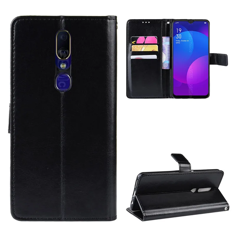 OPPO F11 Pro Чехол Флип Роскошный кошелек Обложка на заднюю панель из искусственной