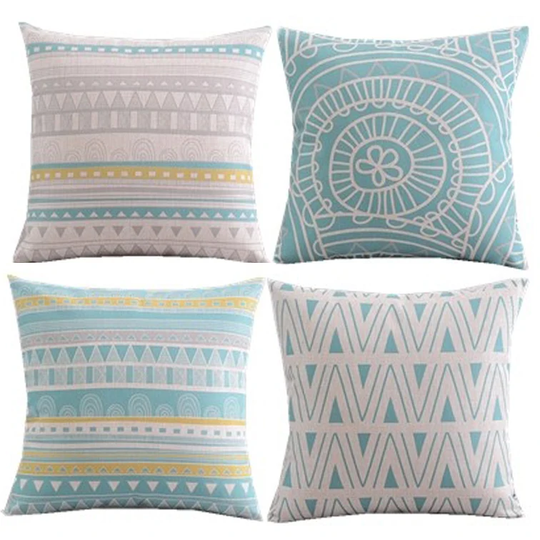 Новый дизайн/4 шт./сине желтая наволочка для подушки в горошек/наволочка