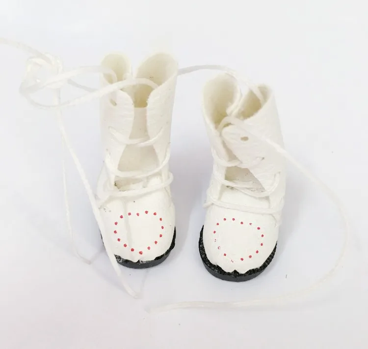 1 пара кукольных ботинок из искусственной кожи 1/8 для BJD 1/6, обувь для кукол Blythe Licca Jb, маленький ботинок 3,2 см et004