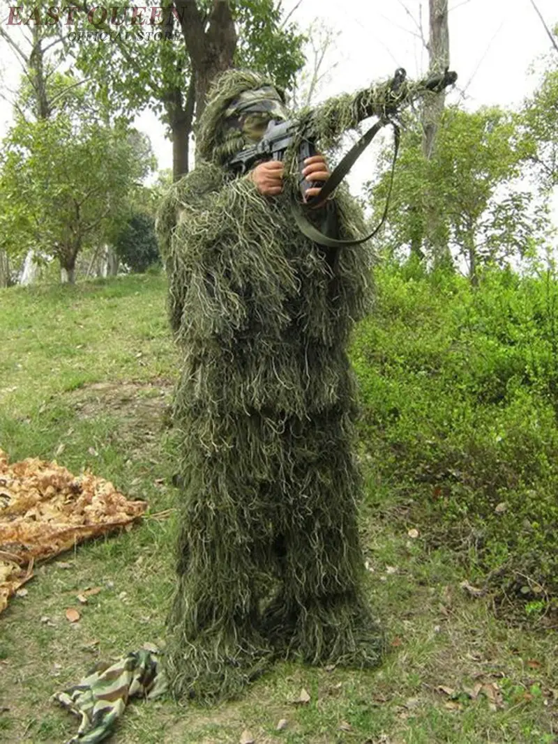 Bionic Grass Ghillie костюм маскировочный костюм Камуфляжный костюм охотничий маскировочный костюм одежда с принтом джунгли армейская одежда FF1178