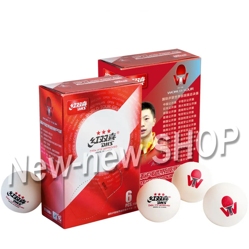 Dhs Ittf мячи для настольного тенниса, 3 звезды D40+ мячи для настольного тенниса, Новые Пластиковые Мячи для пинг-понга