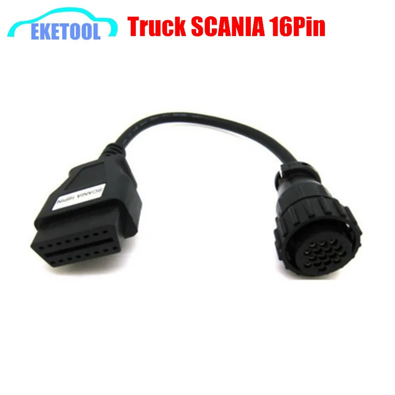 Диагностический адаптер OBDII для грузовиков Scania 16Pin TCS CDP наборы 16 Pin к OBD2 Female