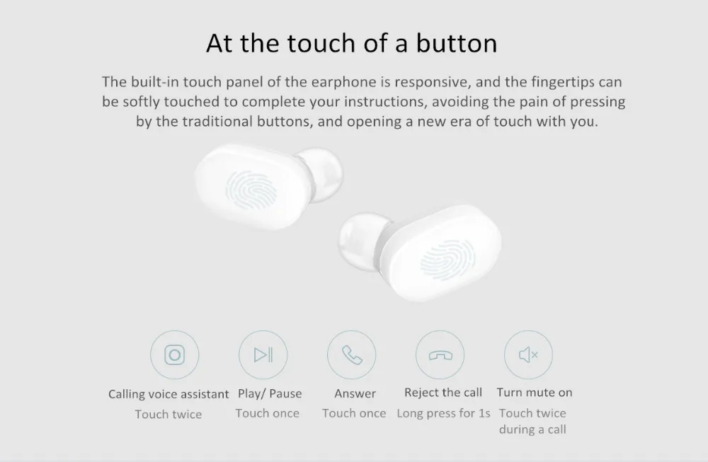 Оригинальные наушники Xiaomi Airdots TWS Bluetooth 5,0, молодежная версия, сенсорное управление с зарядным устройством, мини беспроводные наушники, 1 пара