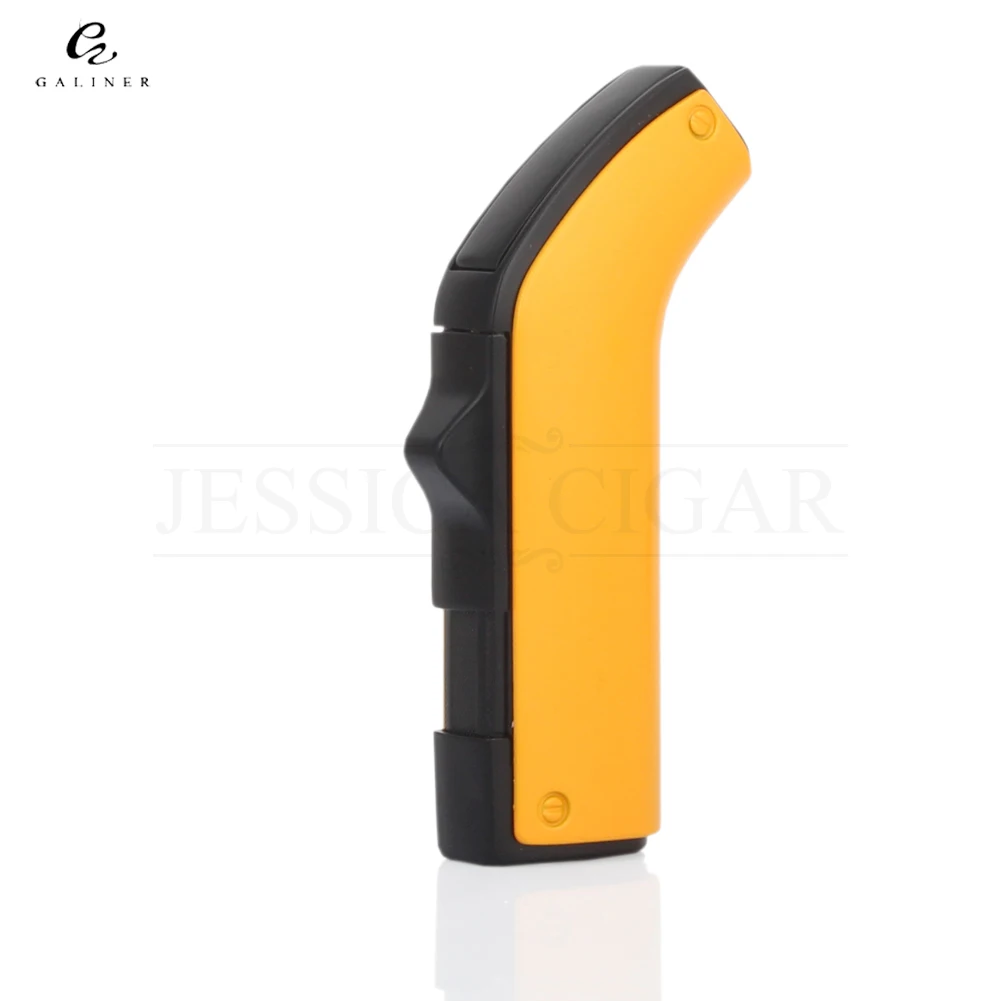 Металлическая ветрозащитная Зажигалка COHIBA пистолет с 2 пламенями Бутановая