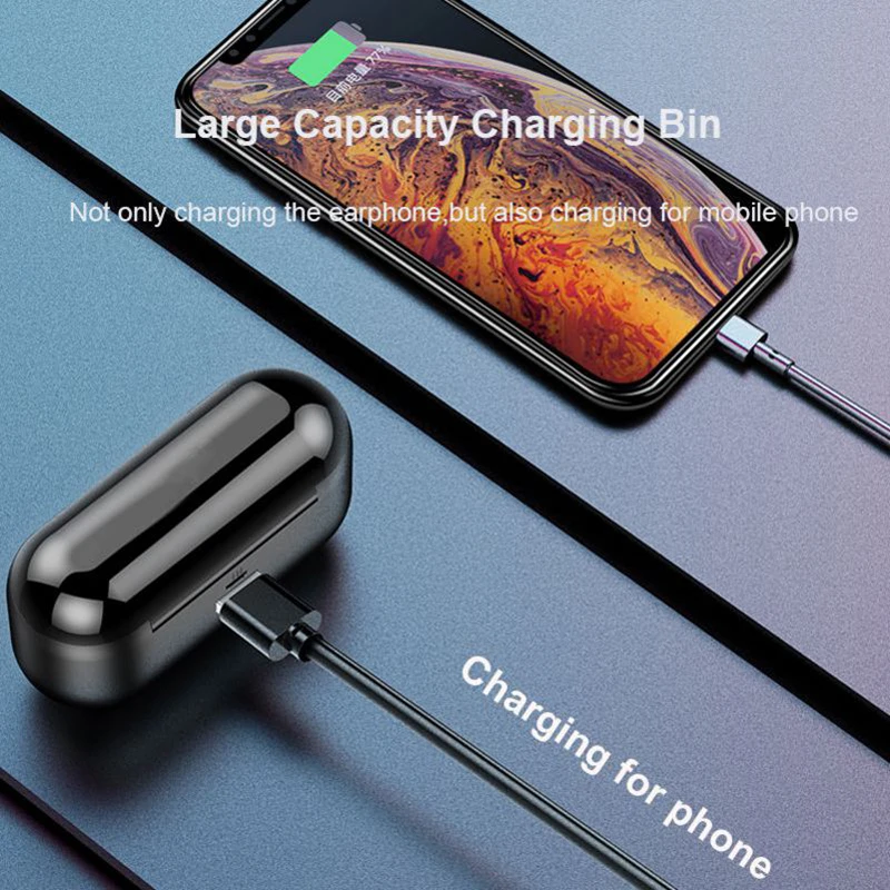 Для TWS V5.0 bluetooth-гарнитура беспроводные наушники для Android мобильного телефона
