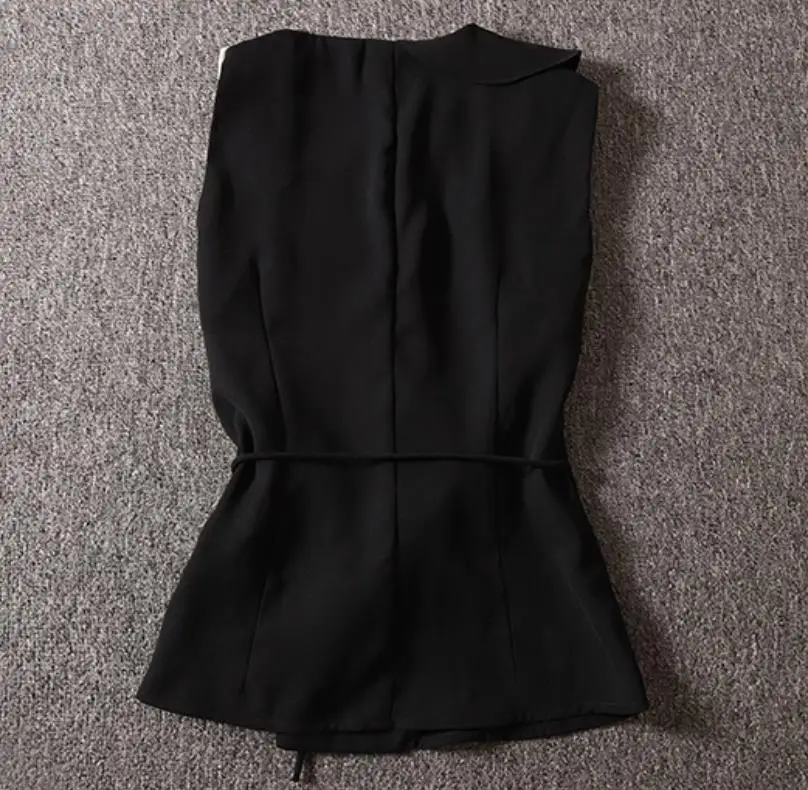 Шифоновая рубашка женская без рукавов Лето 2020 Новая мода контрастный цвет шить