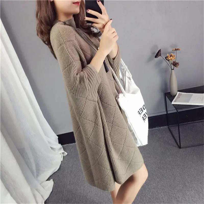 Женские вязаные платья оверсайз Новинка осени 2019 свитер в Корейском стиле с