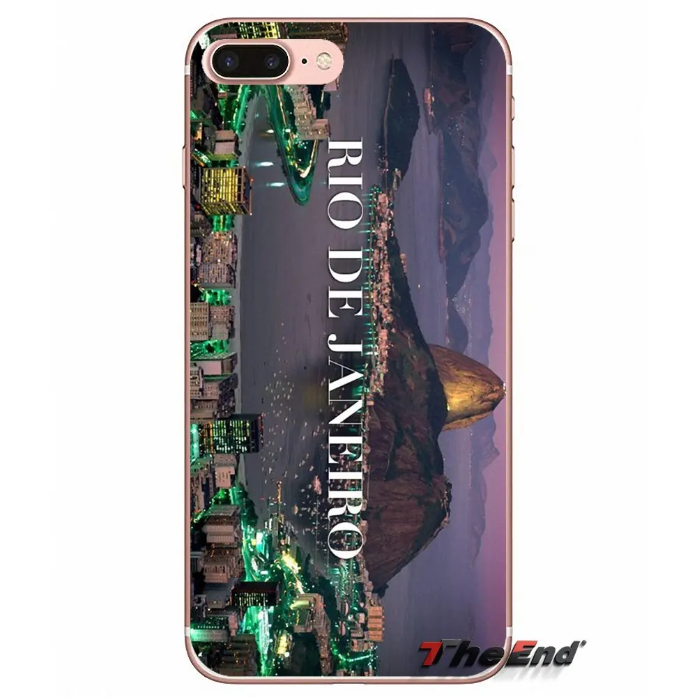 Бразилия Рио де статуи Иисуса Чехлы для iPhone X 4 4S 5 5S 5C SE 6 6S 7 8 Plus Samsung Galaxy J1 J3 J5 J7 A3 A5 2016