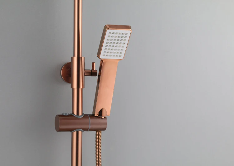 Senducs Space Aluminum Shower Set Rose Gold Bathroom System Hot Sale Single Handle | Обустройство дома