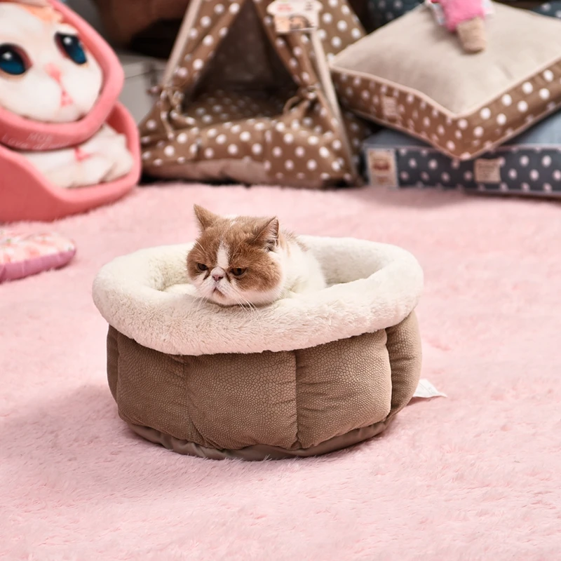 PAWZRoad кровать для питомца кошки супер мягкий чистый цвет питомник 4 цвета хорошее качество короткая плюшевая белая кровать для собаки щенок спальный теплый питомник