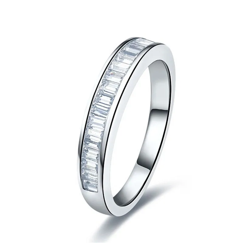 

Pleasant 0.5CT Promise твердое белое золото качество полукрепление Брендовое кольцо на палец бриллиантовое кольцо Женское Обручальное ювелирное изд...