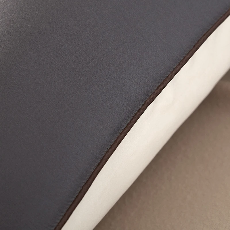 

HS 48*74cm 1 Pair 100% Mulberry Silk Pillowcase Soft Smooth 19 Momme Mulberry Silk Pillow Case Solid Color Pillow Cover for Home