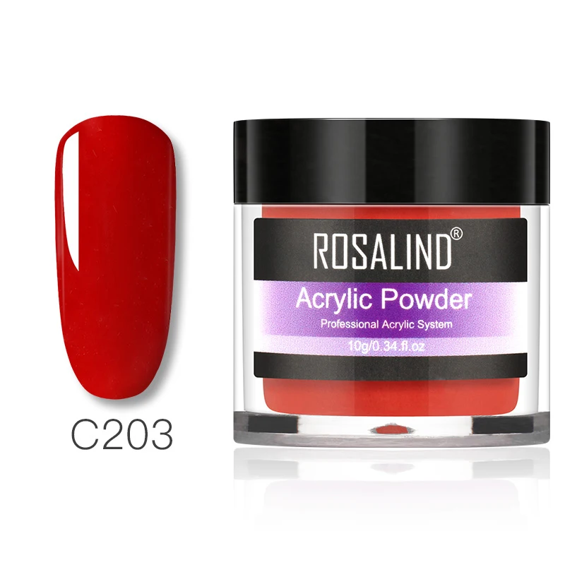 C203 ROSALIND Acrylic Powder Poly Gel For Nail Extension Polish Nail Art Decorations Crystal Manicure Set Kit Nail Accesorios - Цвет: C203
