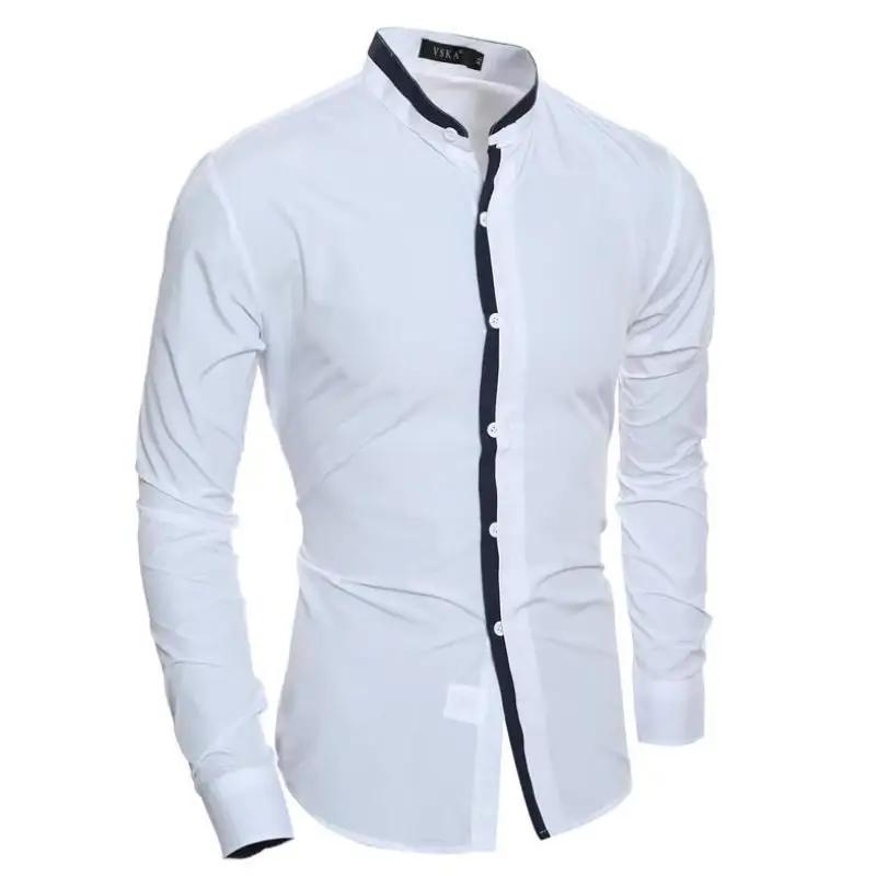 Zeeshant Для мужчин с длинным рукавом 2018 бренд мужской Slim Fit Модные Волшебный цвет