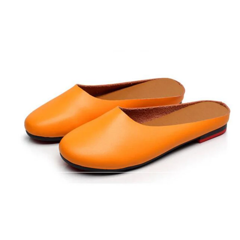 Весенние женские туфли из натуральной кожи на плоской подошве Gommino Мокасины