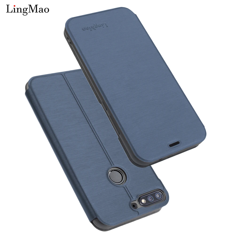 Роскошный кожаный флип чехол для Huawei Honor 7C защитный бумажник телефона