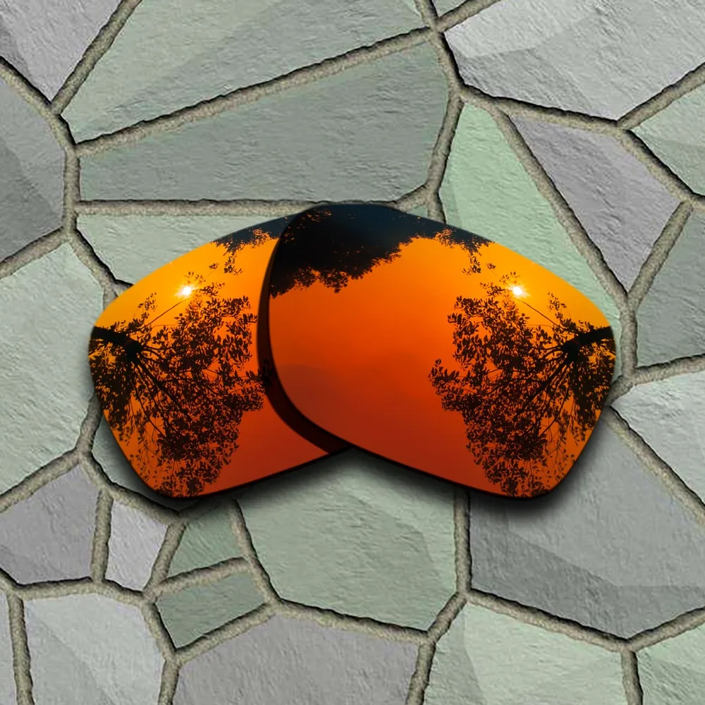 Chrome&Red Orange Sunglasses Polarized Replacement Lenses for Oakley Holbrook-(TAC)