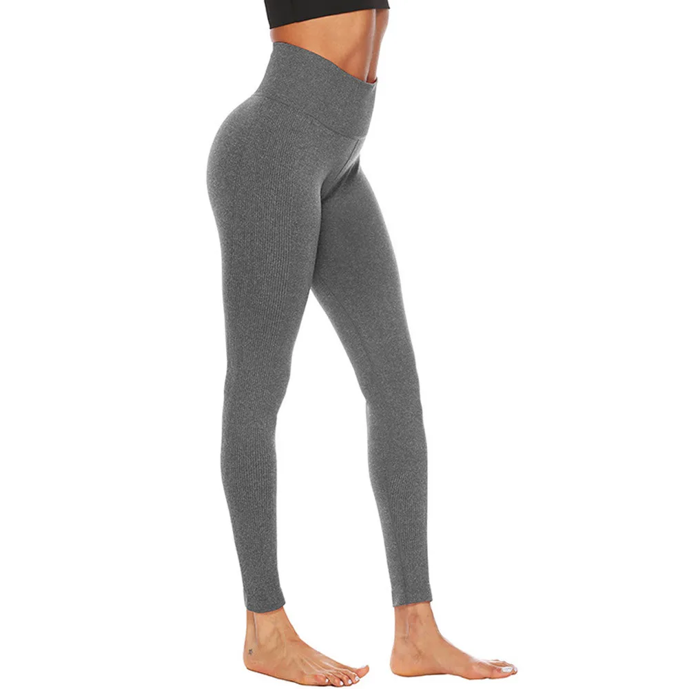 Лидер продаж 2019 женские леггинсы для тренировок однотонные фитнеса лучшая