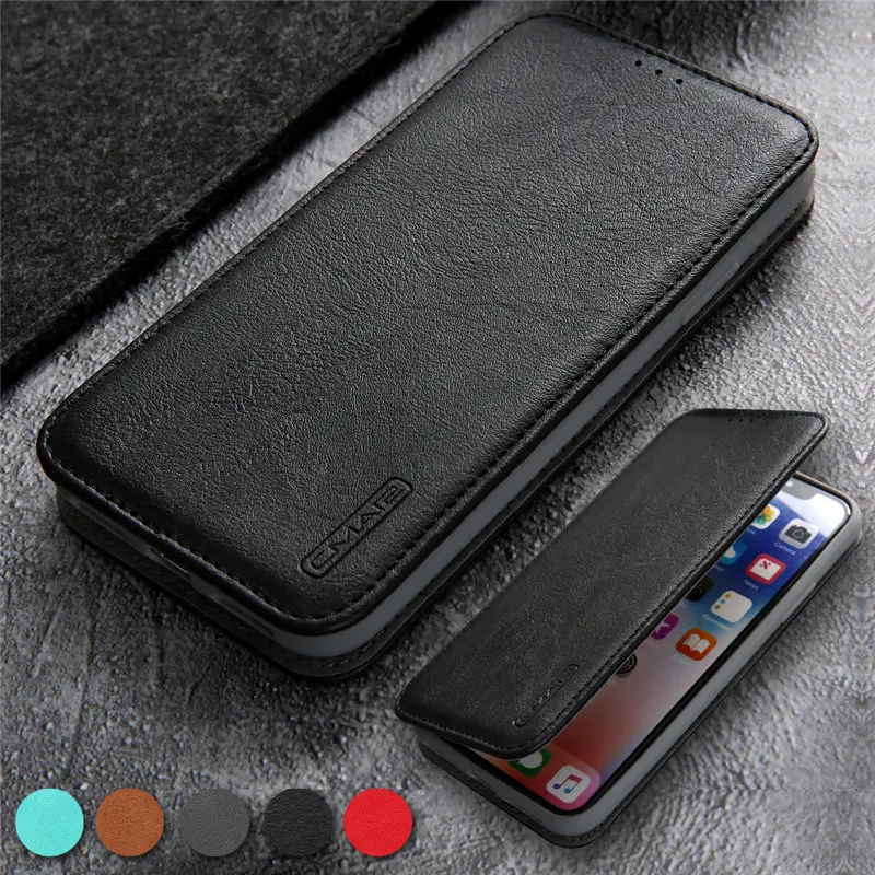 Кожаный магнитный чехол книжка с бумажником для iPhone 11 Pro Max карманом карт и
