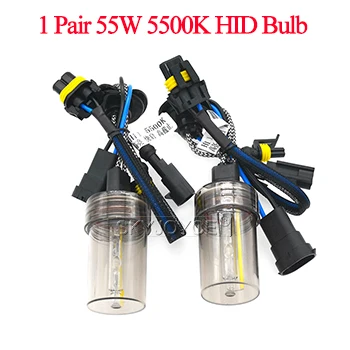 1 Pair 55W HID Bulb 24 В 55 Вт фара для грузовика и лодки HID Xenon Kit 55 Вт F25 HID балласт 5500 К Быстрый яркий ксенон H1 H7 H11 HB3 HB4 9012 D2H лампа для фары - Испускаемый цвет: 1 Pair 55W HID Bulb