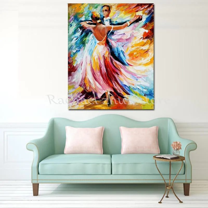 Ручная роспись современная абстрактная парная танцора масляная живопись на