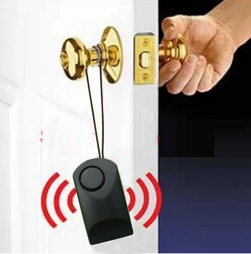 

10Pcs/Lot Room Anti-Entry Warner Portable Sensor Wood Door Handle Alarm Touch Activated 120dB Travel Hotel Safety Warning Device