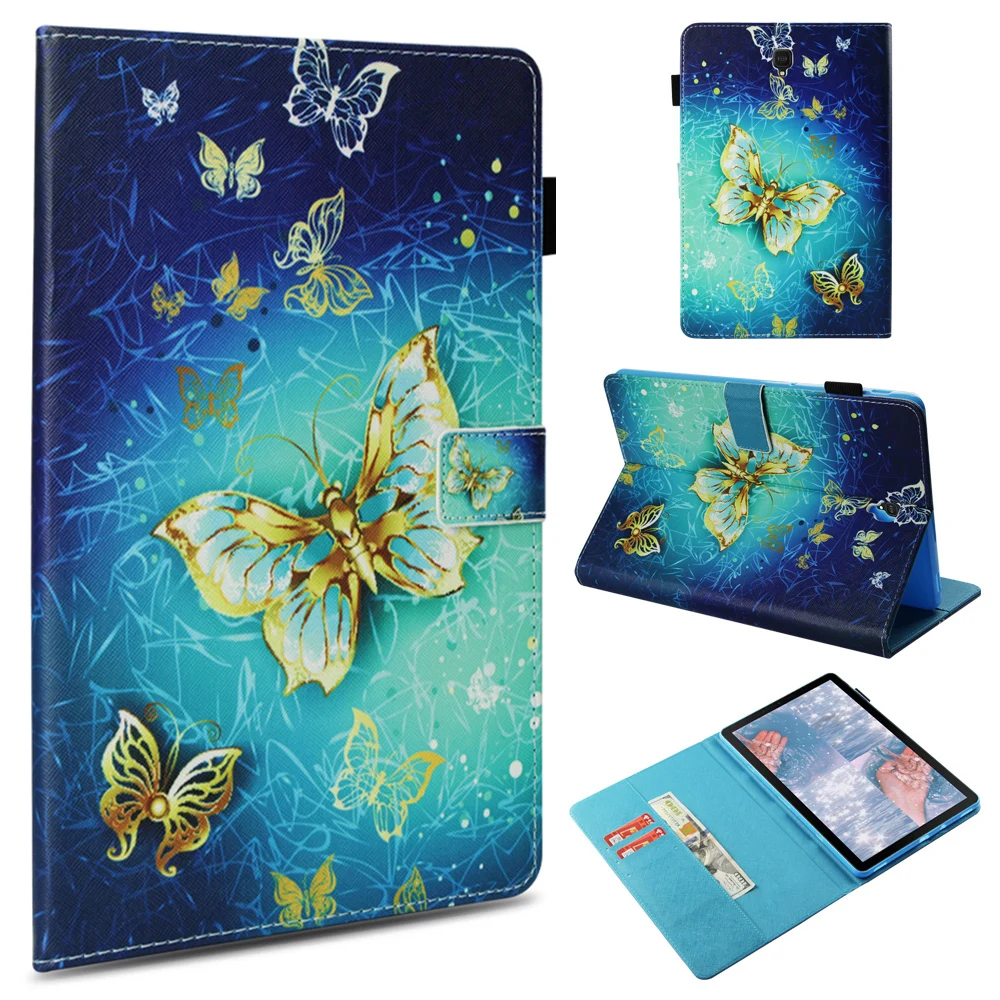 Цвет узор Tablet чехол для Samsung Galaxy Tab S4 10,5 дюймов SM T830 T835 кожаный смарт-чехол