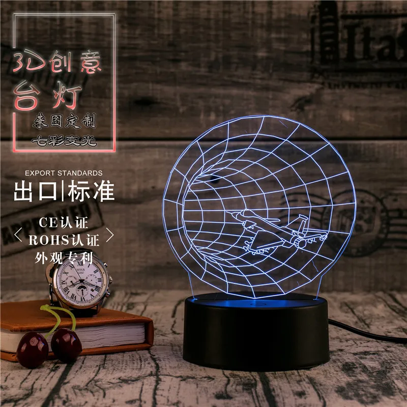 3D светодиодный светильник Novety креативный подарок ночник настольная лампа с