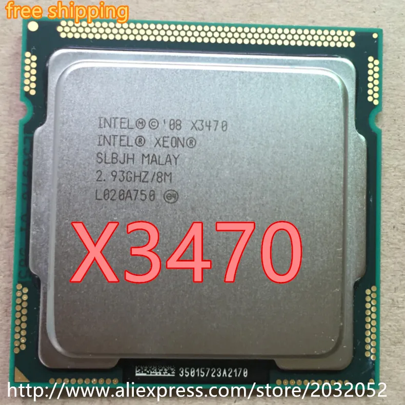 Lntel X3470 четырехъядерный 2 93 ГГц LGA 1156 95 Вт 8М кэш процессор для ПК равноценен і7 870
