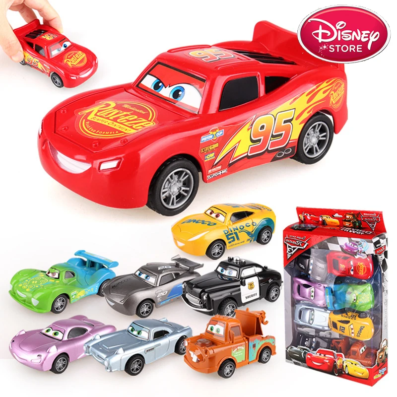 Игрушки Дисней для мальчиков Pixar Cars 2 3 Lightning McQueen Jackson Storm Pull Back модель экшн фигурки