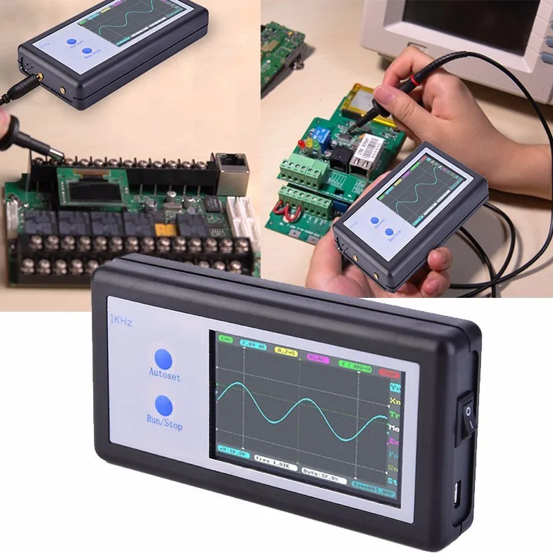 O035 D602 200 кГц 2 канальный мини Портативный Карманный ручной сенсорный Панель ЖК
