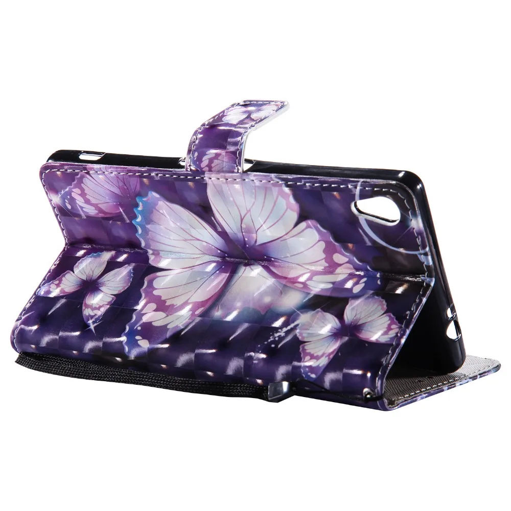 Роскошный чехол бумажник из искусственной кожи с 3d рисунком подставкой и