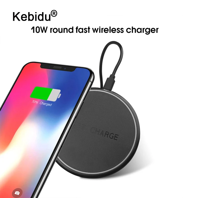 Беспроводное зарядное устройство 10 Вт для iPhone X Xs Max XR 8 Plus Samsung Galaxy Note S8 S7 S6 Edge