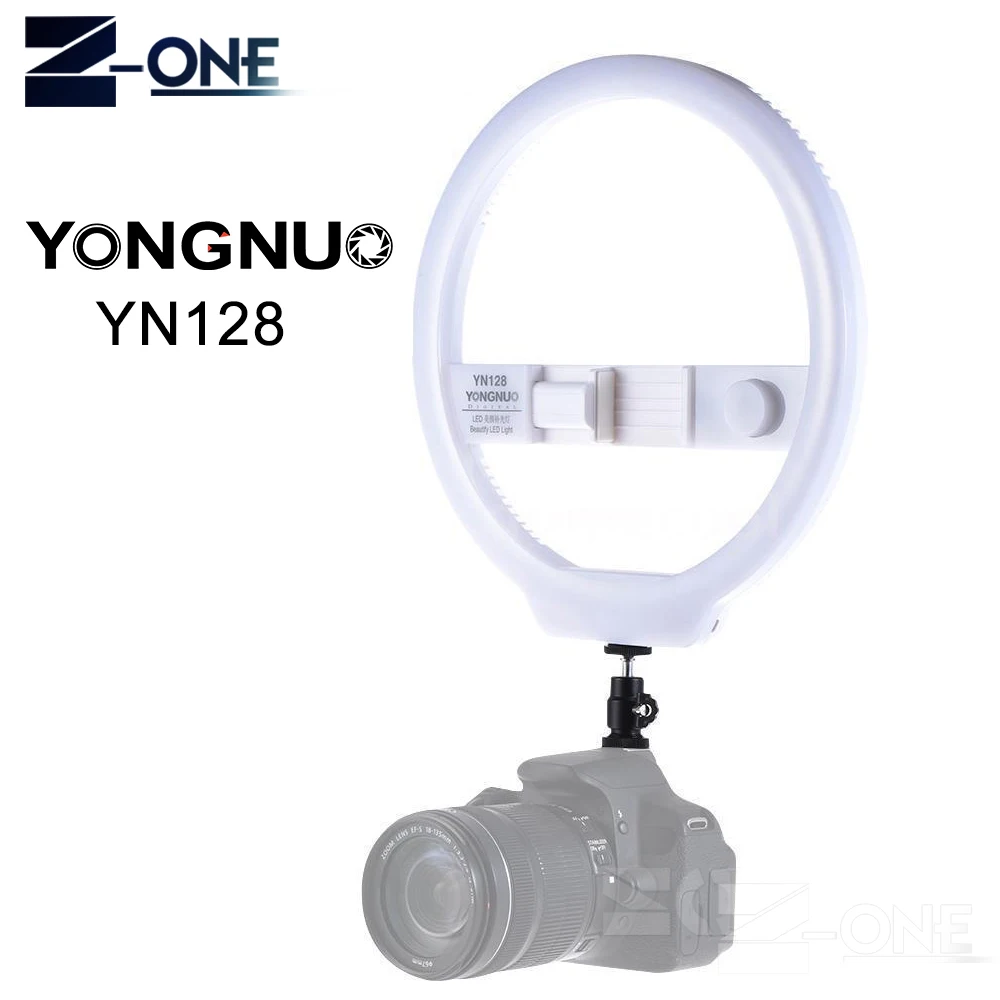 YONGNUO YN128 Camera Photo/Studio/Phone/Video 128 LED Ring Light 3200K-5500K Photography Dimmable Ring Lamp