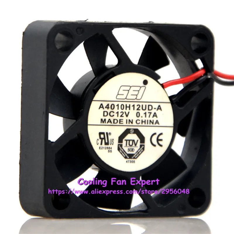 SEI A4010H12UD-A DC 12V 0.17A 4010 4 см 40*40*10 мм 2 провода VCR мини оборудование для рассеивания