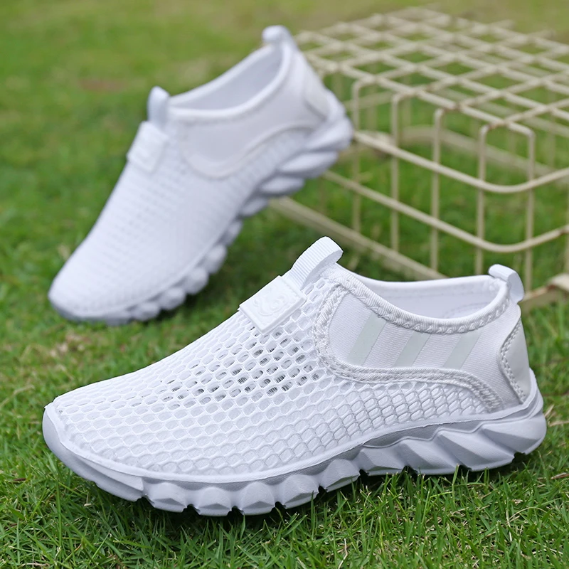 Летние детские дышащие кроссовки из сетчатого материала для прогулок спортивная