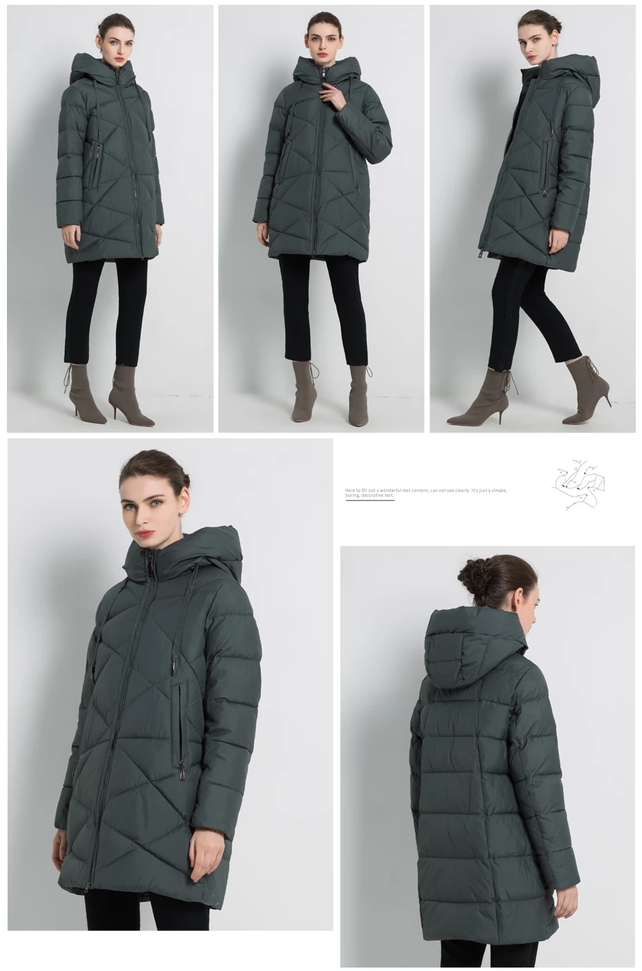 ICEbear Новая зимняя женская куртка Толстая теплая женская куртка Стильное женское пальто Высококачественная зимняя женская одежда GWD18297I