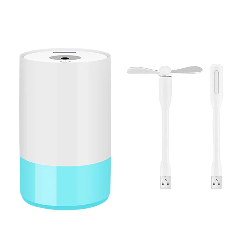 Синий CARPRIE Usb Fan Led 3 In1 LED Humidifier Air Fan Diffuser Purifier Atomizer USB 3 In 1 Mini Usb Fan Cool Usb Gadgets - Цвет: Синий