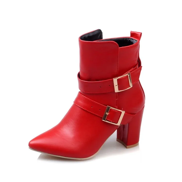 Женские стильные низкие ботильоны осень-зима острый носок высокий каблук