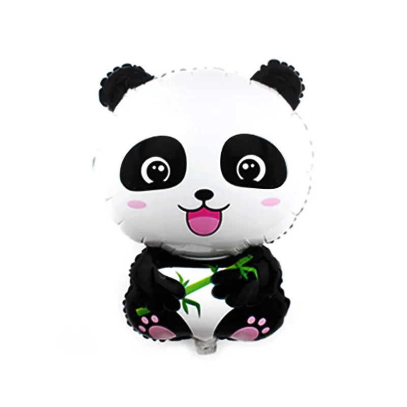 

New cute cartoon panda shape birthday party theme layout aluminum balloon balloon fishtail flag decoration